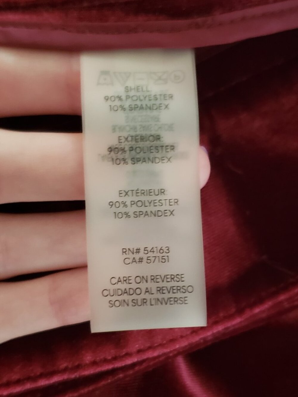 Clavin Klein retro style velvet dress pants red wine 2P - Picture 5 of 6
